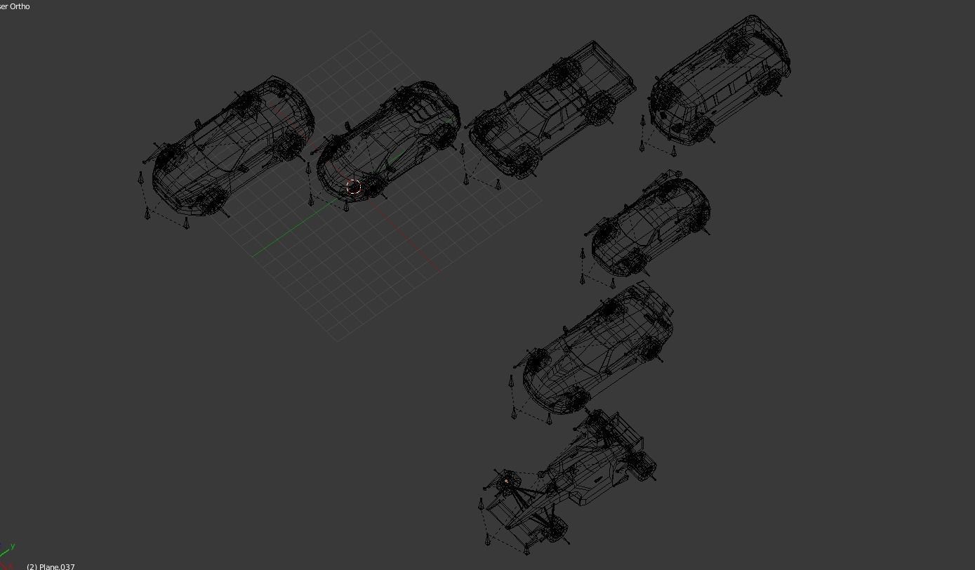 lowpoly carpack 2 toy cars Low-poly 3D model_4