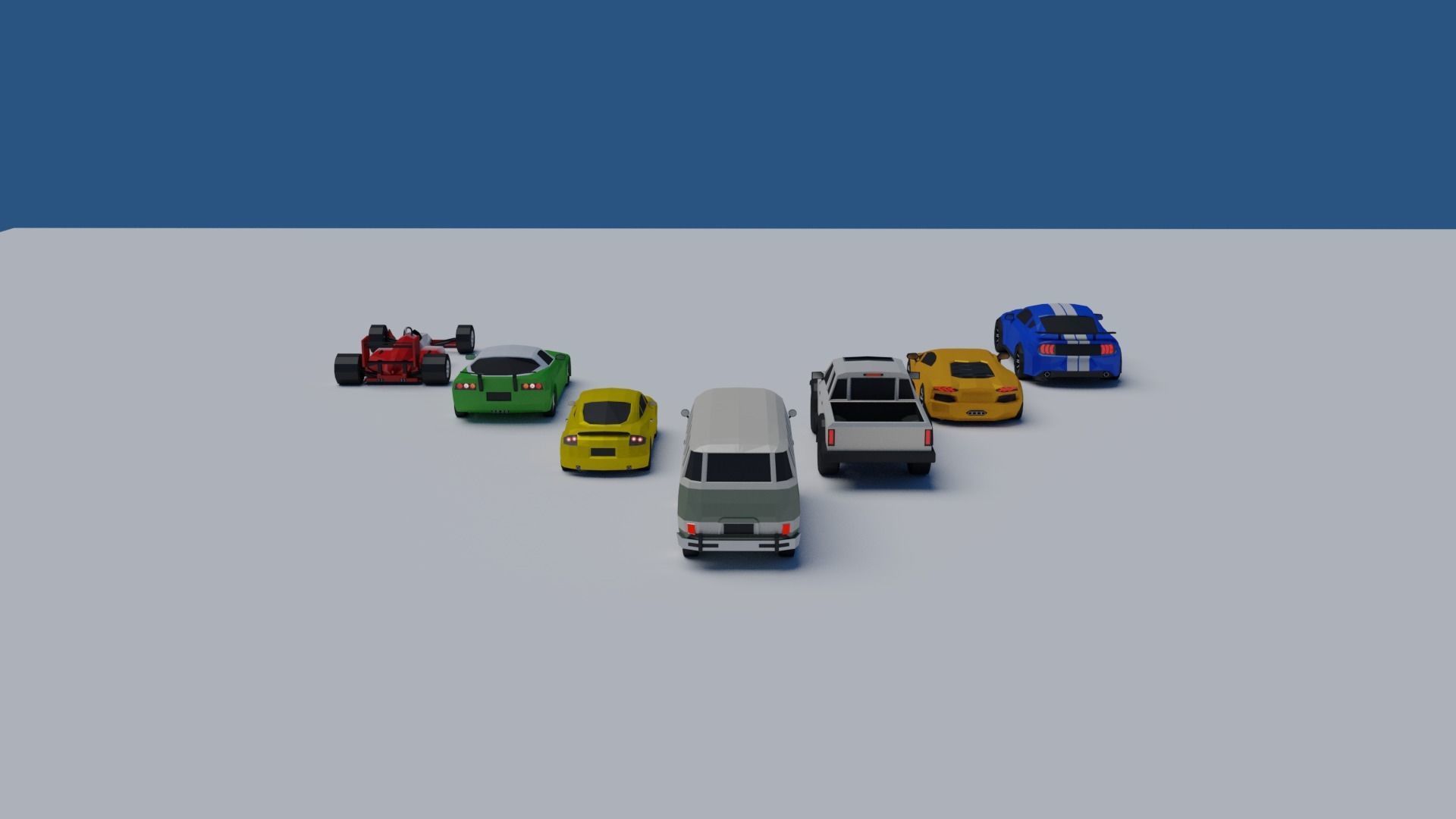 lowpoly carpack 2 toy cars Low-poly 3D model_2