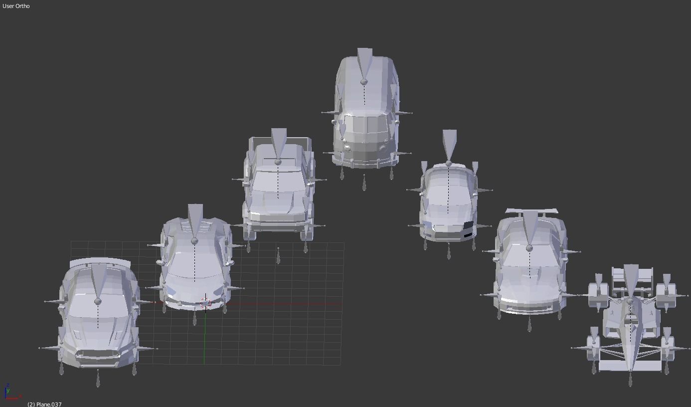 lowpoly carpack 2 toy cars Low-poly 3D model_5