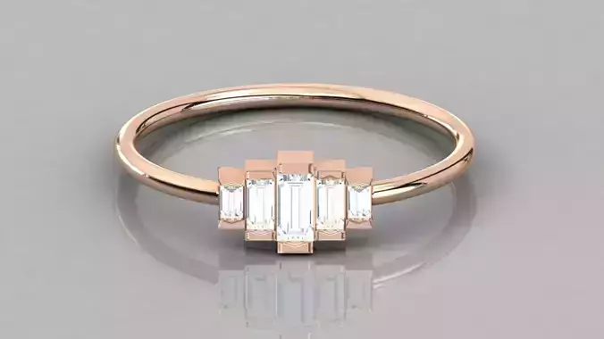 Women solitaire ring 3dm stl render detail  3D print model