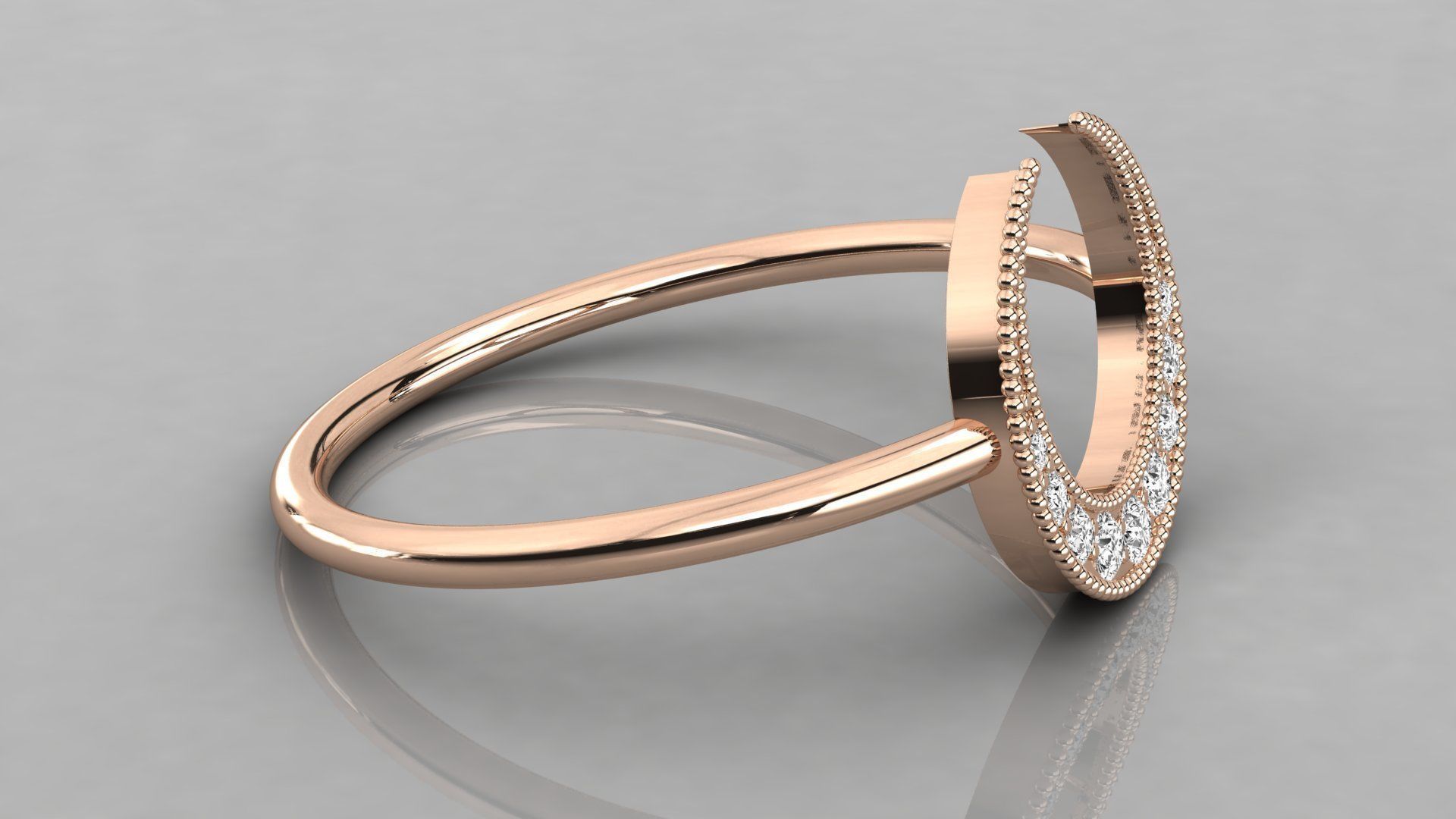 Women solitaire ring 3dm stl render detail  3D print model_4