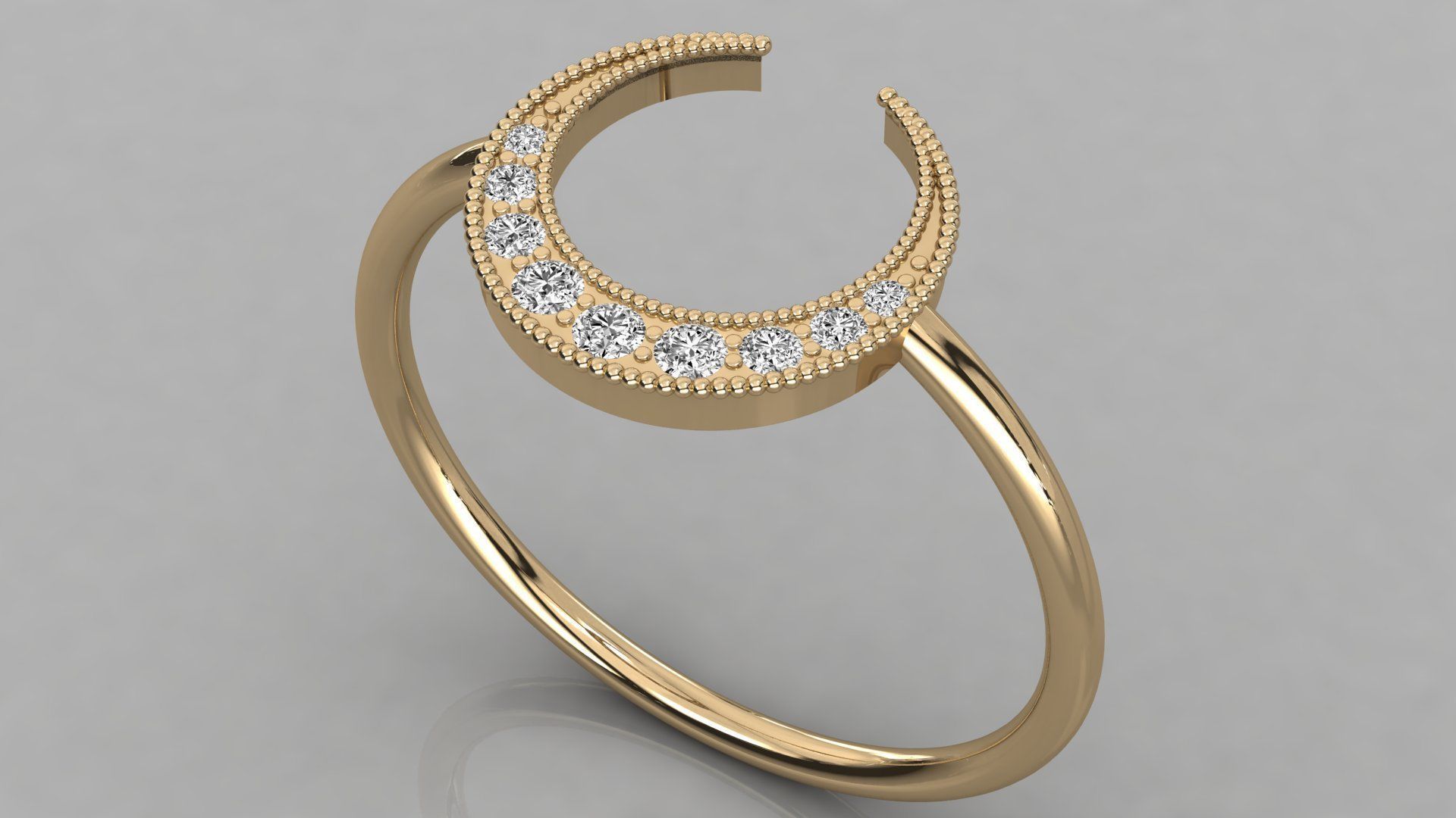 Women solitaire ring 3dm stl render detail  3D print model_3