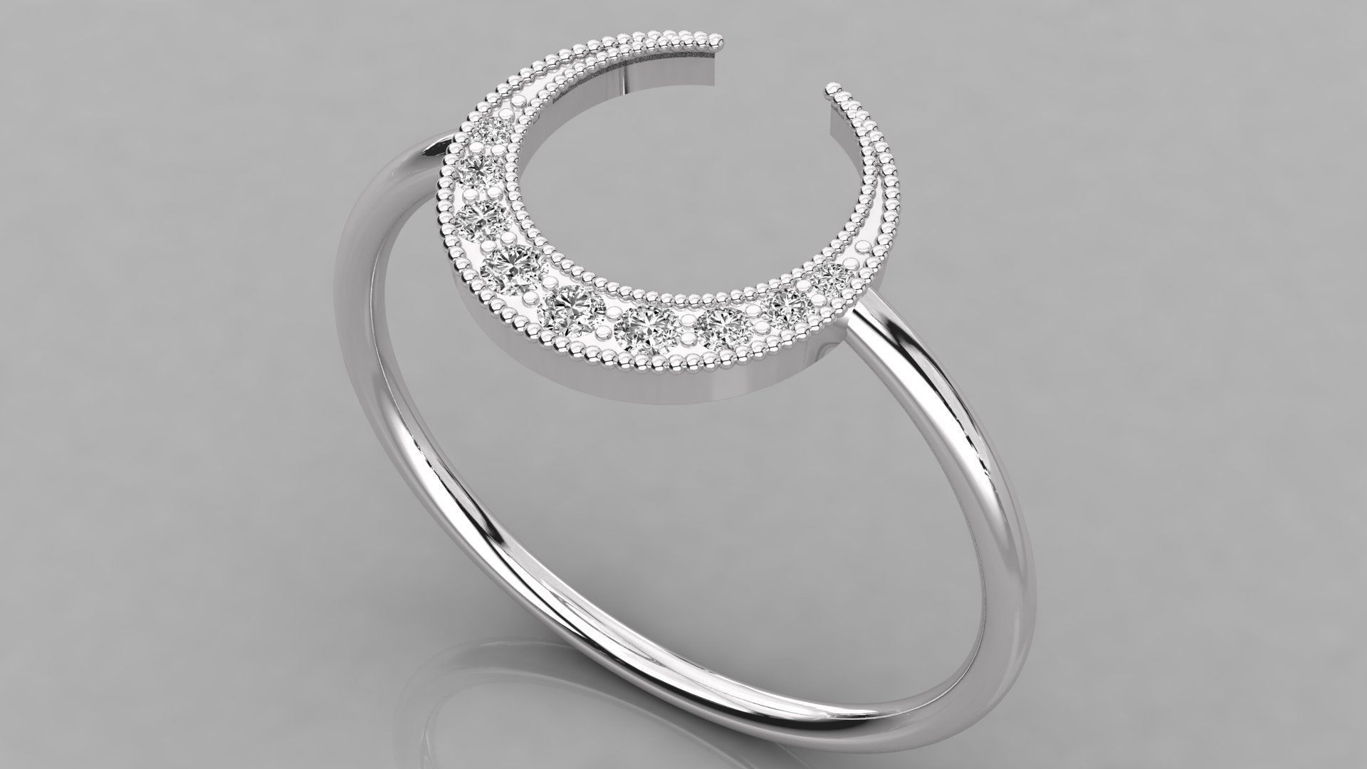 Women solitaire ring 3dm stl render detail  3D print model_2
