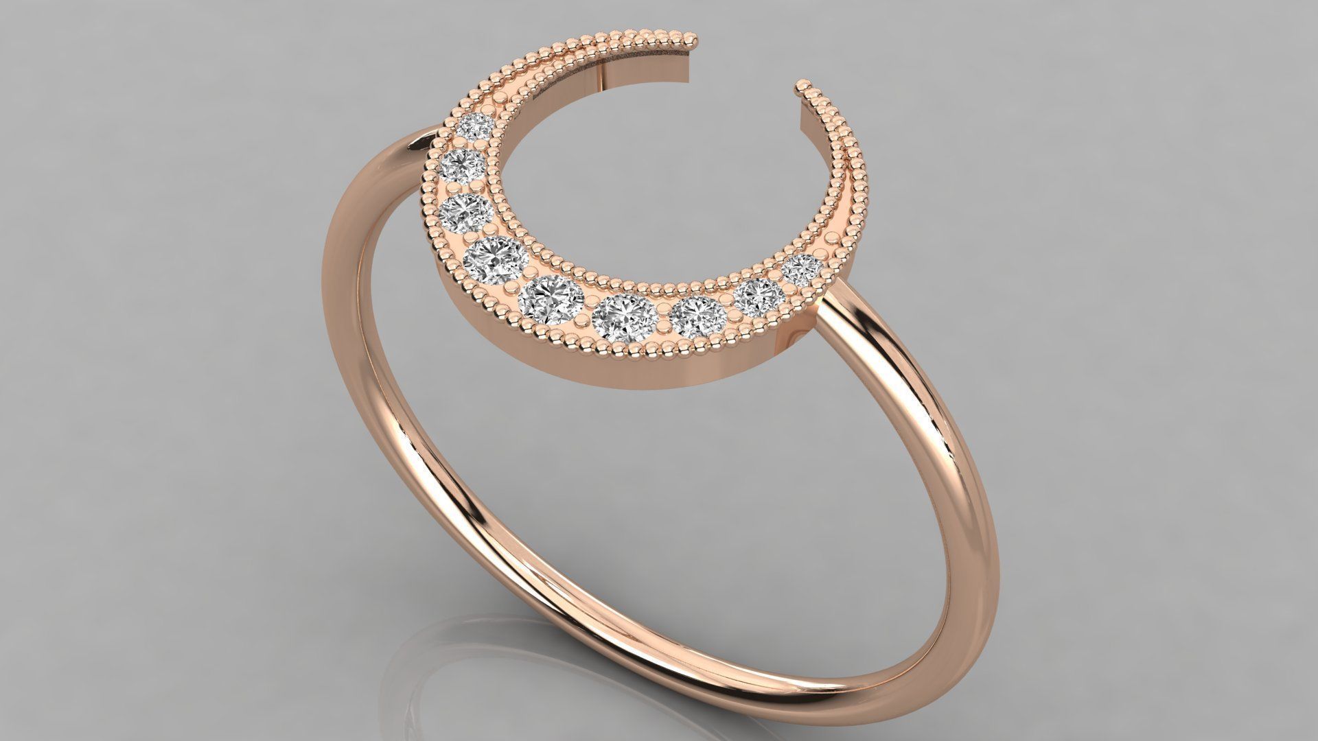 Women solitaire ring 3dm stl render detail  3D print model_1