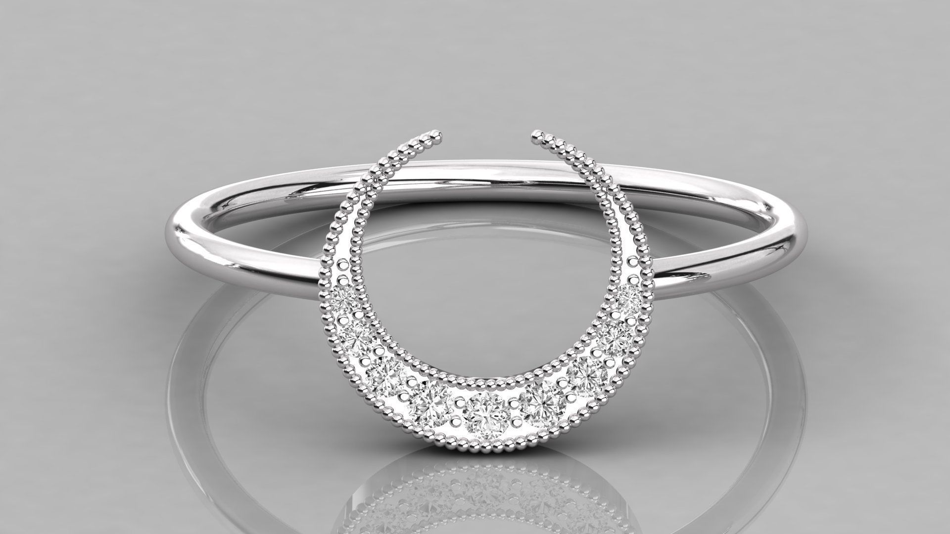 Women solitaire ring 3dm stl render detail  3D print model_7