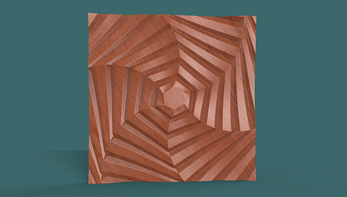 Hexagonal wall panel 3d stl model for cnc 3D print model