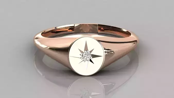 Women solitaire ring 3dm stl render detail  3D print model