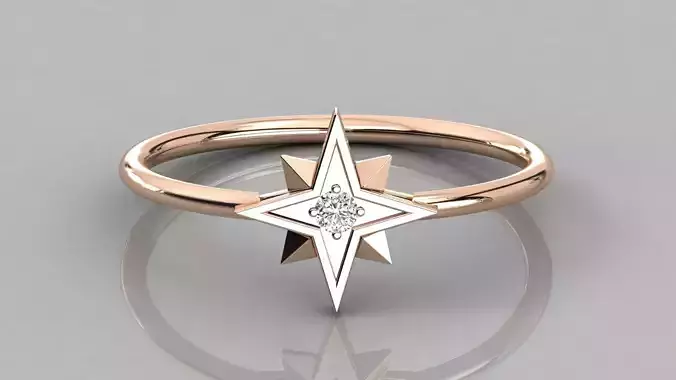 Women solitaire ring 3dm stl render detail  3D print model
