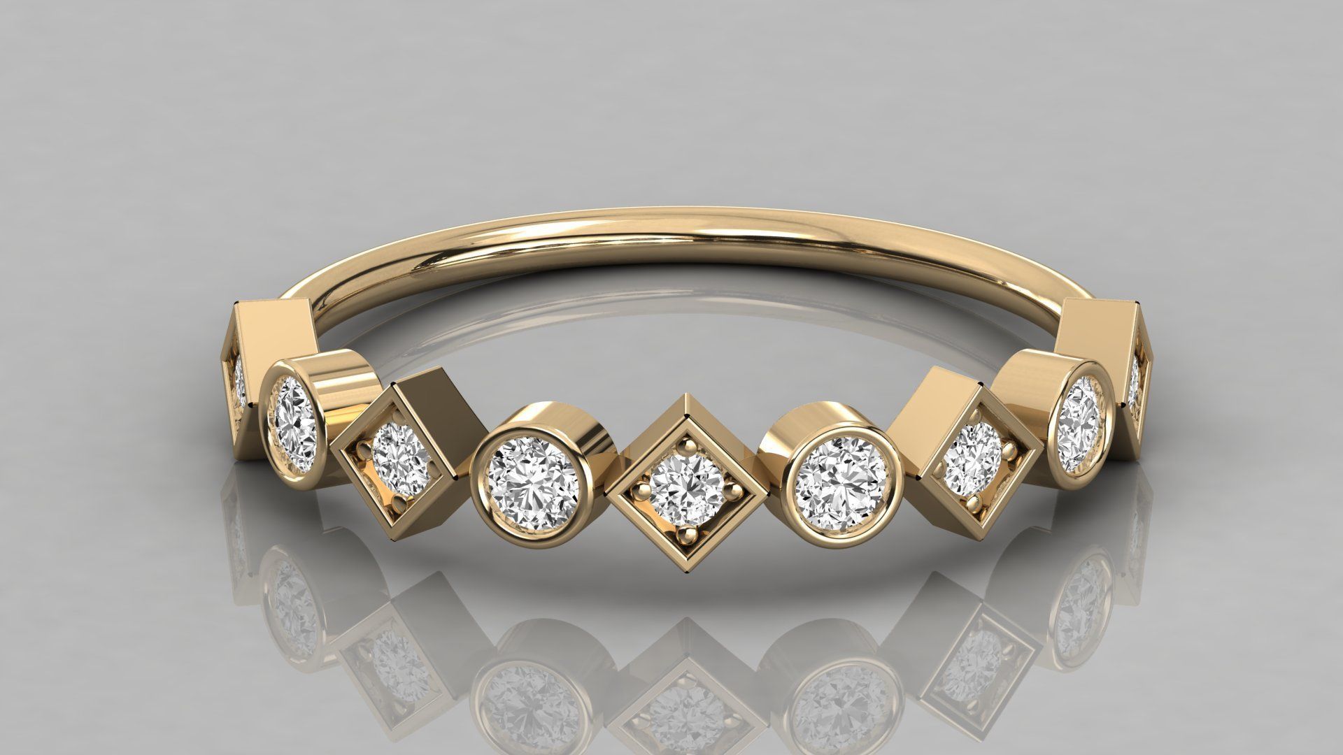 Women solitaire ring 3dm stl render detail 3D print model_8