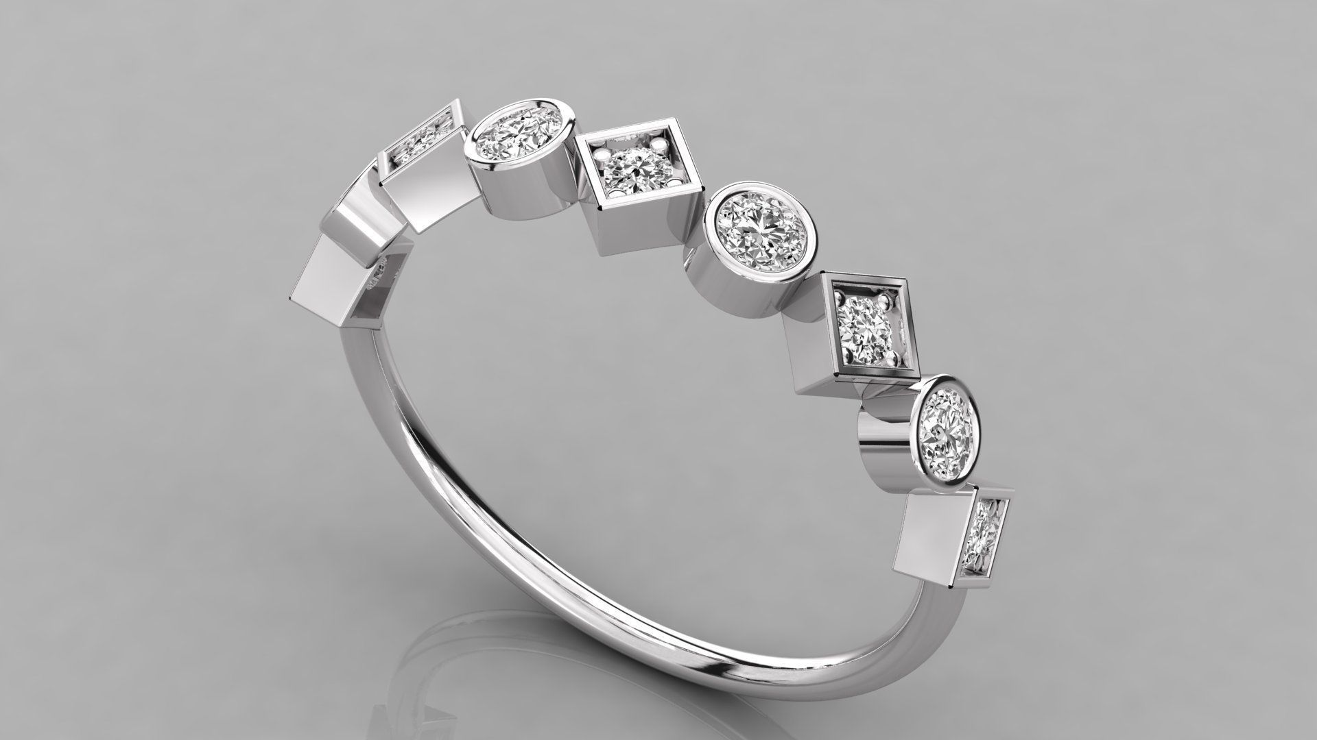 Women solitaire ring 3dm stl render detail 3D print model_2