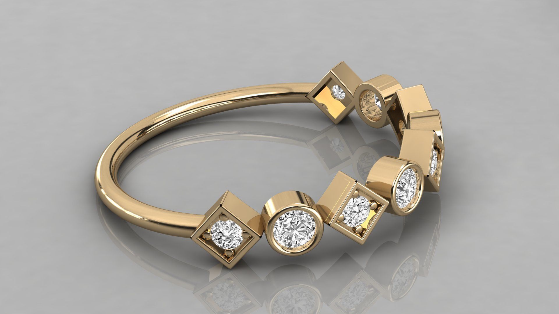 Women solitaire ring 3dm stl render detail 3D print model_6