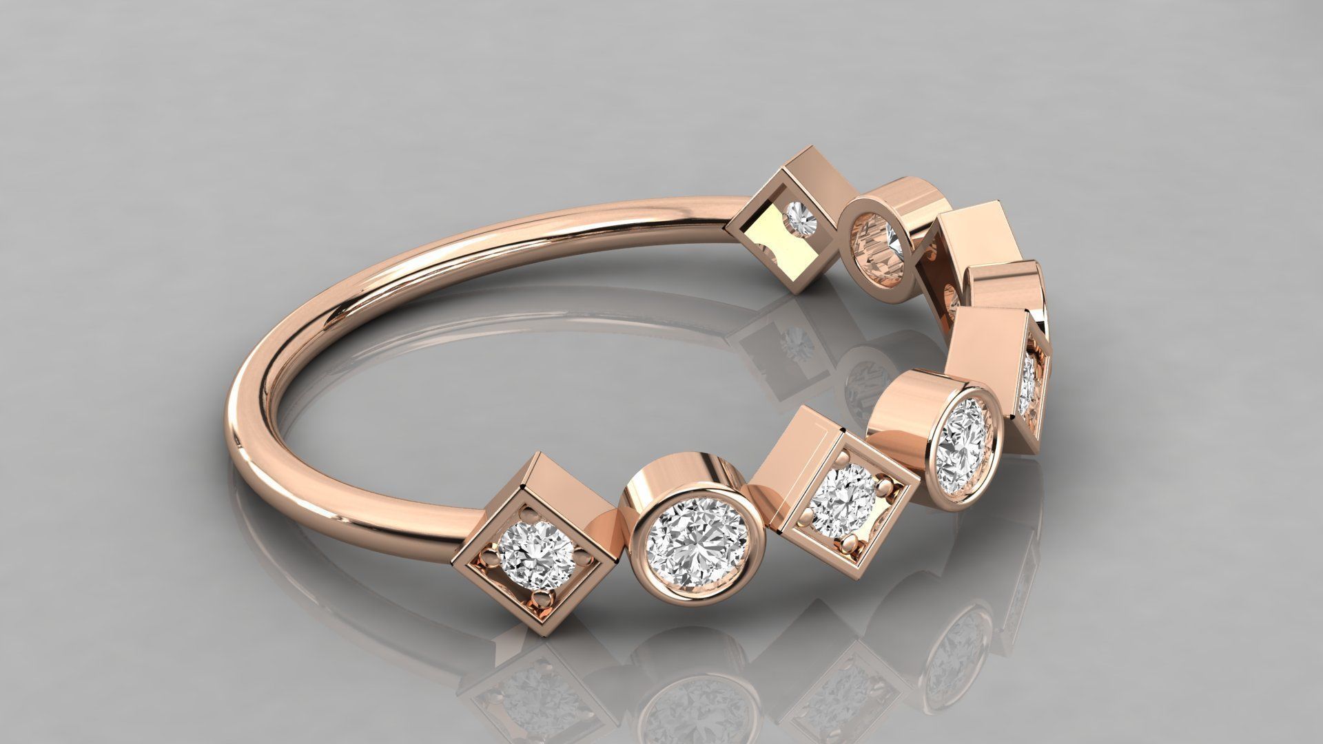 Women solitaire ring 3dm stl render detail 3D print model_4
