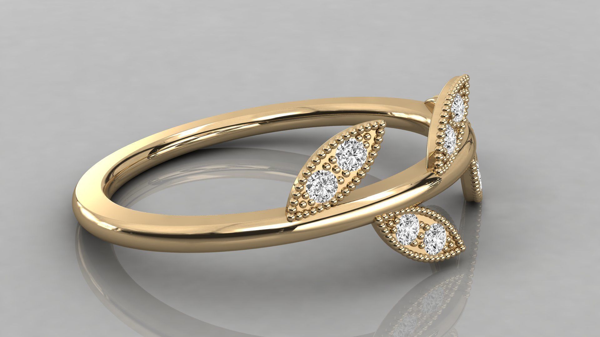 Women solitaire ring stl 3dm render detail  3D print model_6