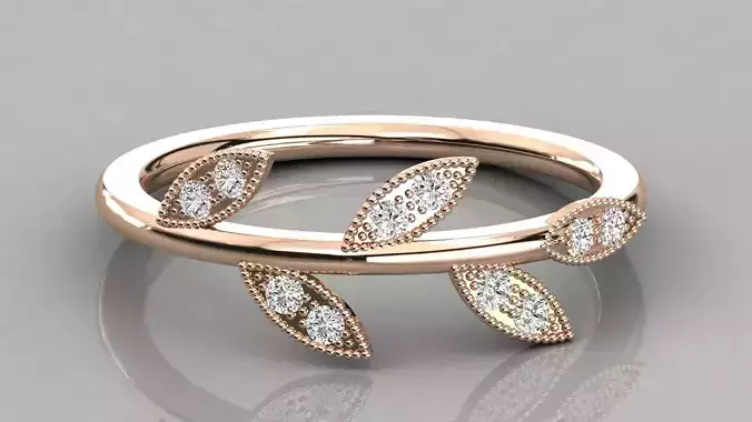 Women solitaire ring stl 3dm render detail  3D print model