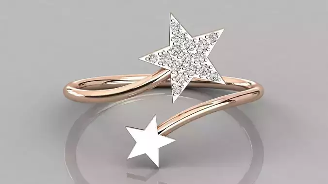 Women solitaire ring 3dm stl render detail  3D print model