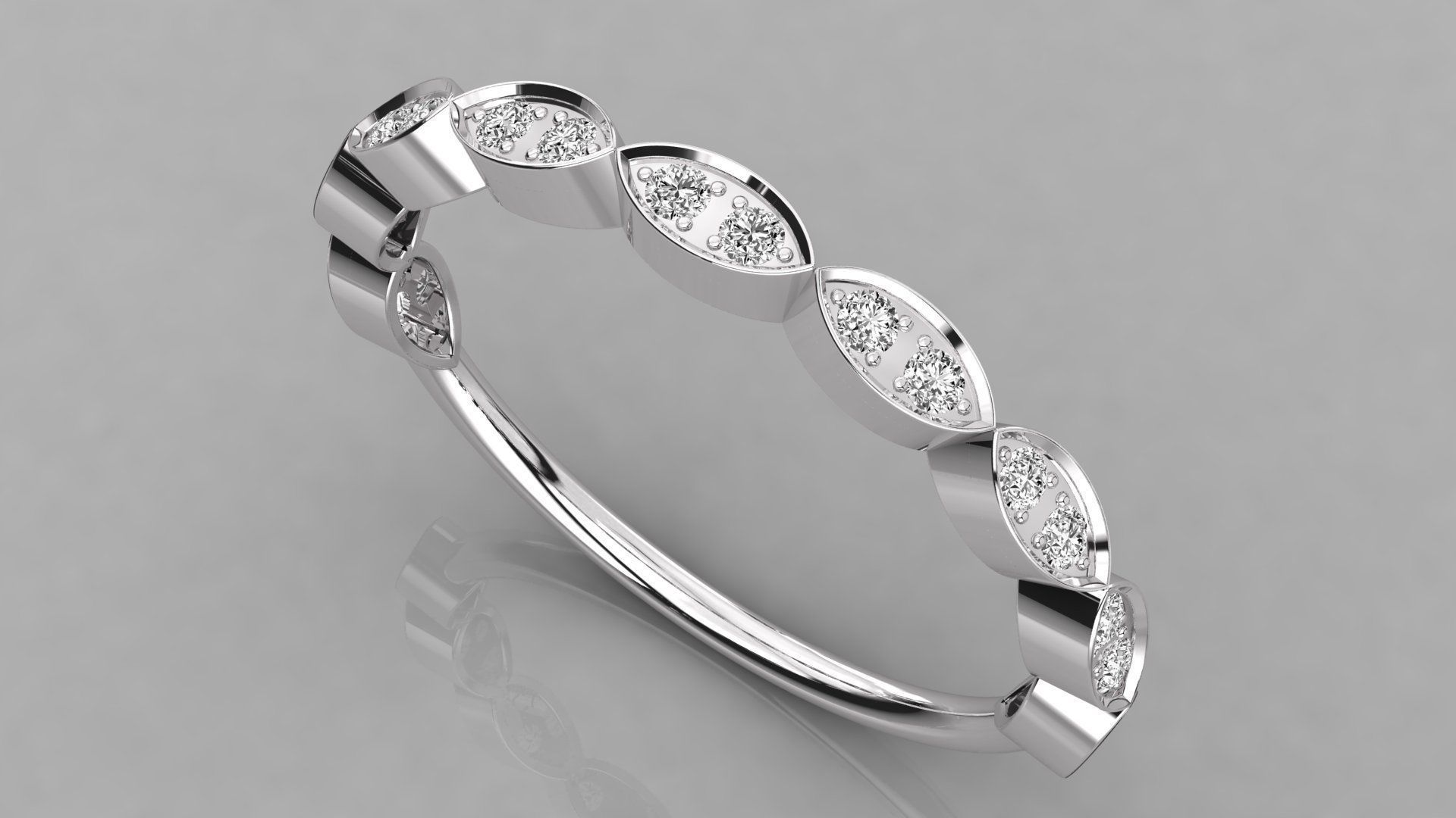 Women solitaire ring 3dm stl render detail  3D print model_2