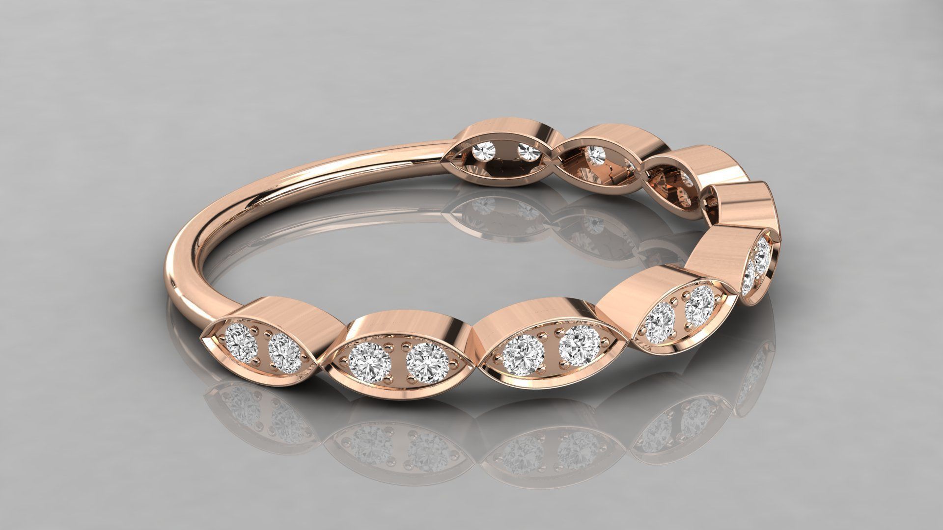 Women solitaire ring 3dm stl render detail  3D print model_4