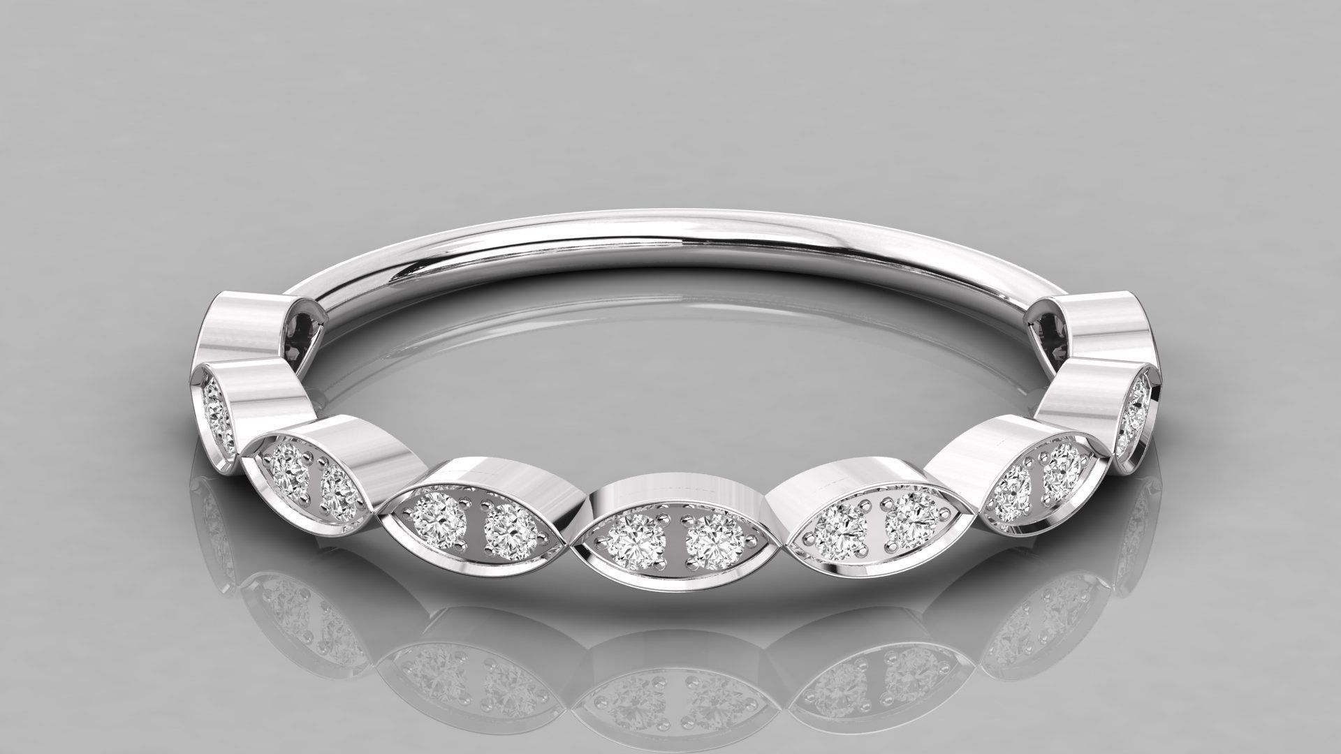 Women solitaire ring 3dm stl render detail  3D print model_7