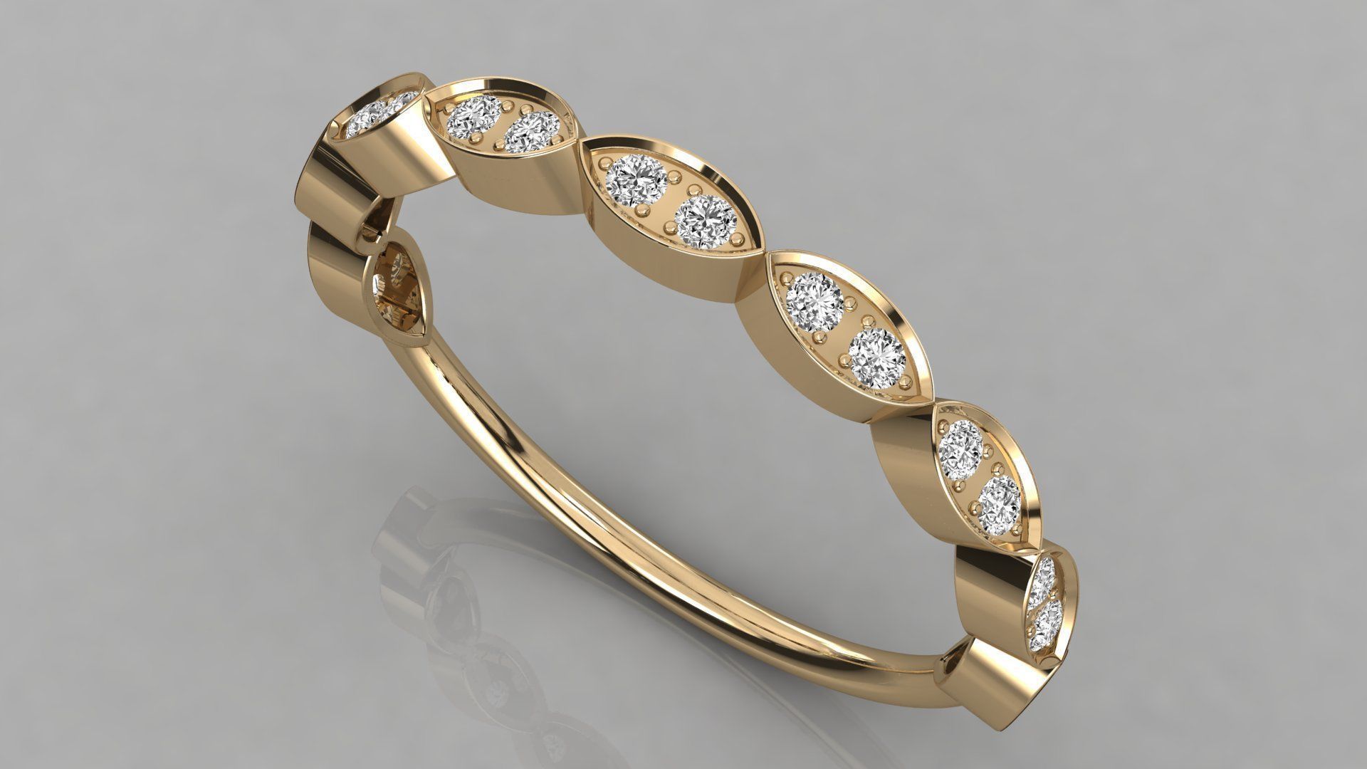 Women solitaire ring 3dm stl render detail  3D print model_3