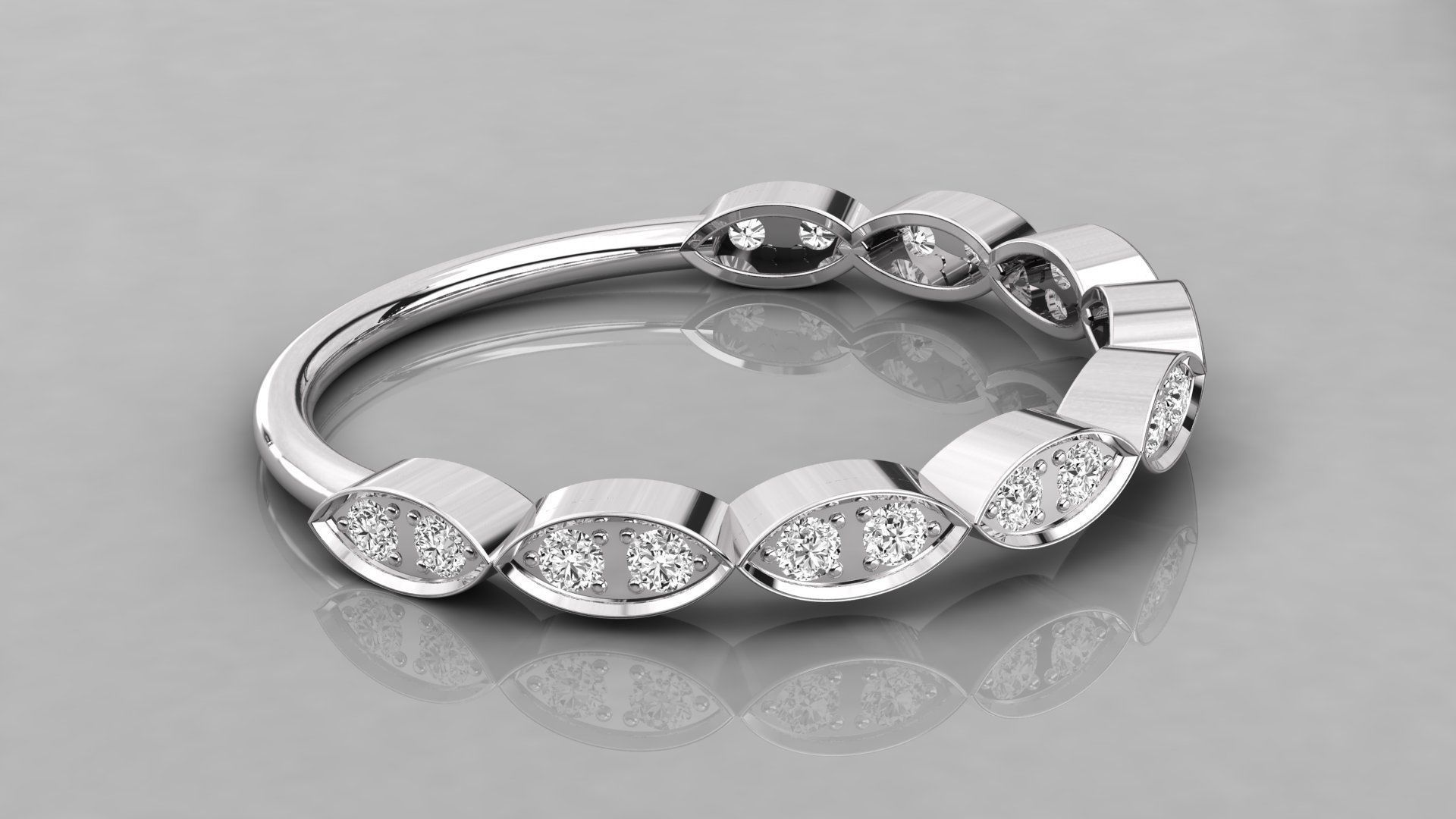 Women solitaire ring 3dm stl render detail  3D print model_5