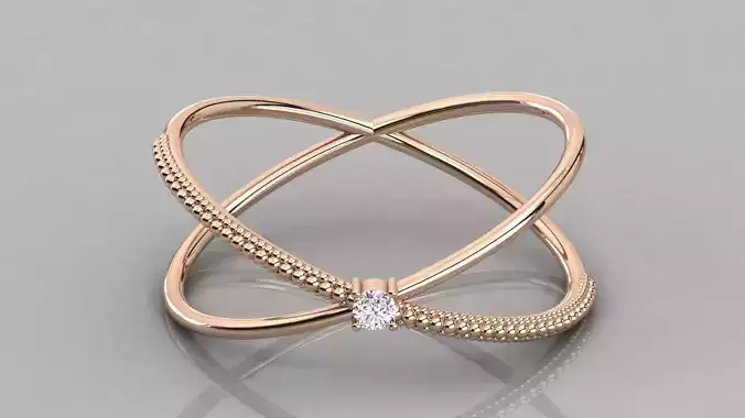 Women solitaire ring 3dm stl render detail  3D print model