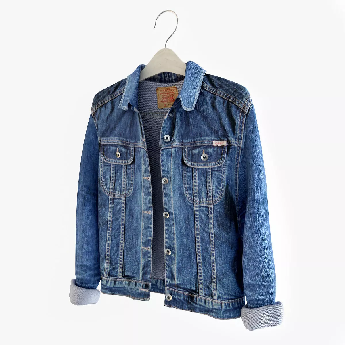 Jean Jacket 3D model_0