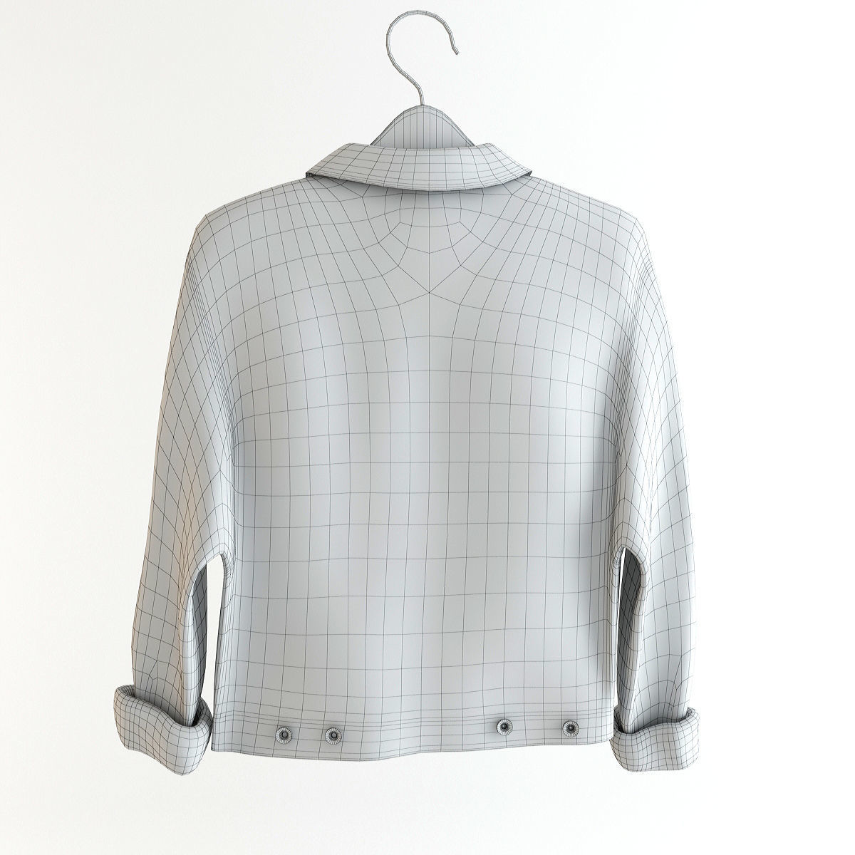 Jean Jacket 3D model_5