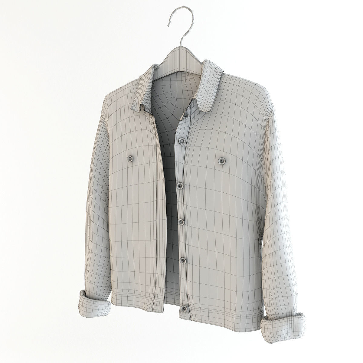 Jean Jacket 3D model_6