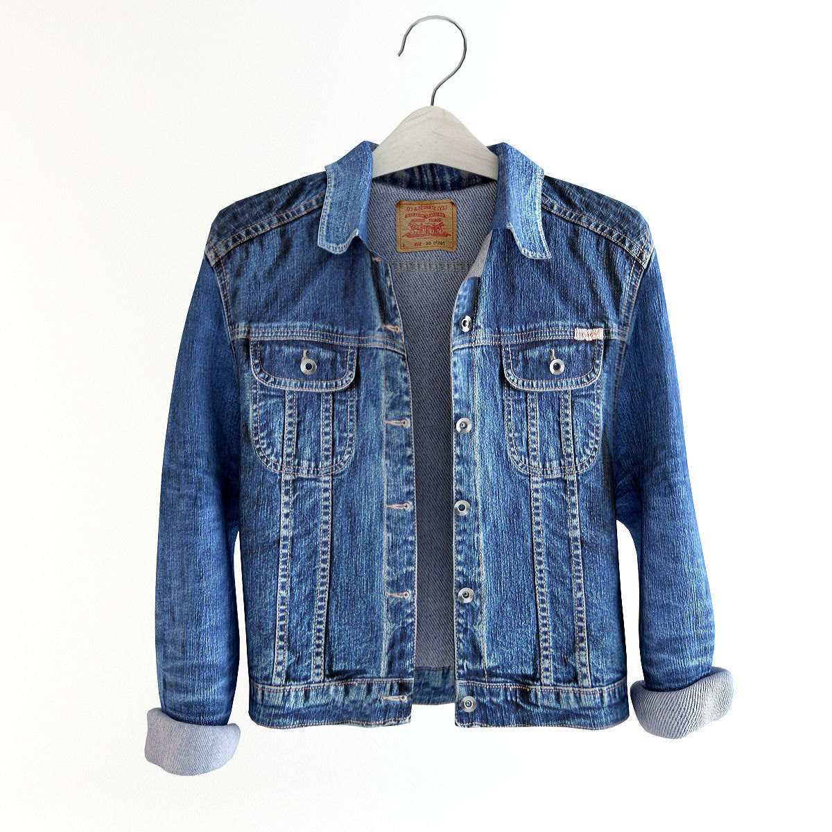 Jean Jacket 3D model_1