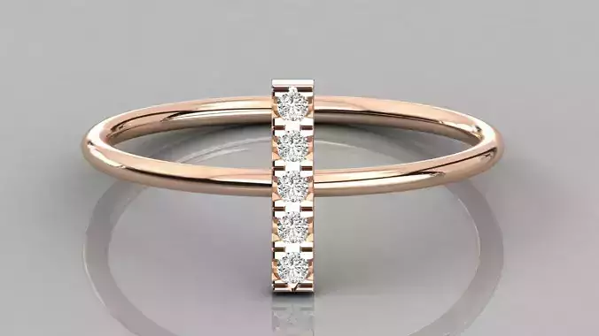 Women solitaire ring 3dm stl render detail 