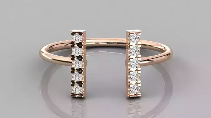 Women solitaire ring 3dm stl render detail  3D print model