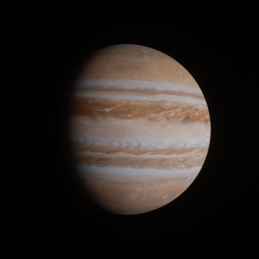 Jupiter from space 3D model_6