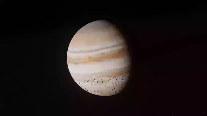 Jupiter from space 3D model