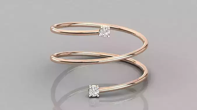 Women solitaire ring 3dm stl render detail  3D print model