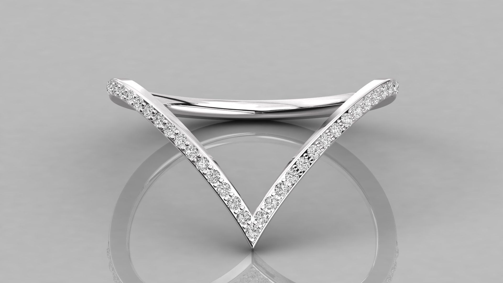 Women solitaire ring 3dm stl render detail  3D print model_7