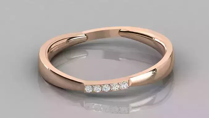 Women solitaire ring 3dm stl render detail 