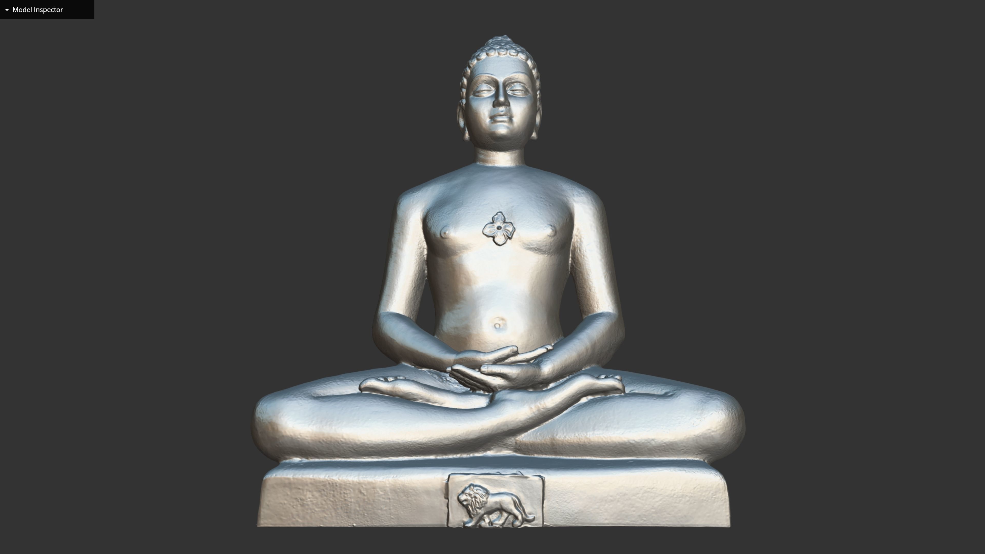 Bhagwan Mahaveer Low-poly 3D model_18
