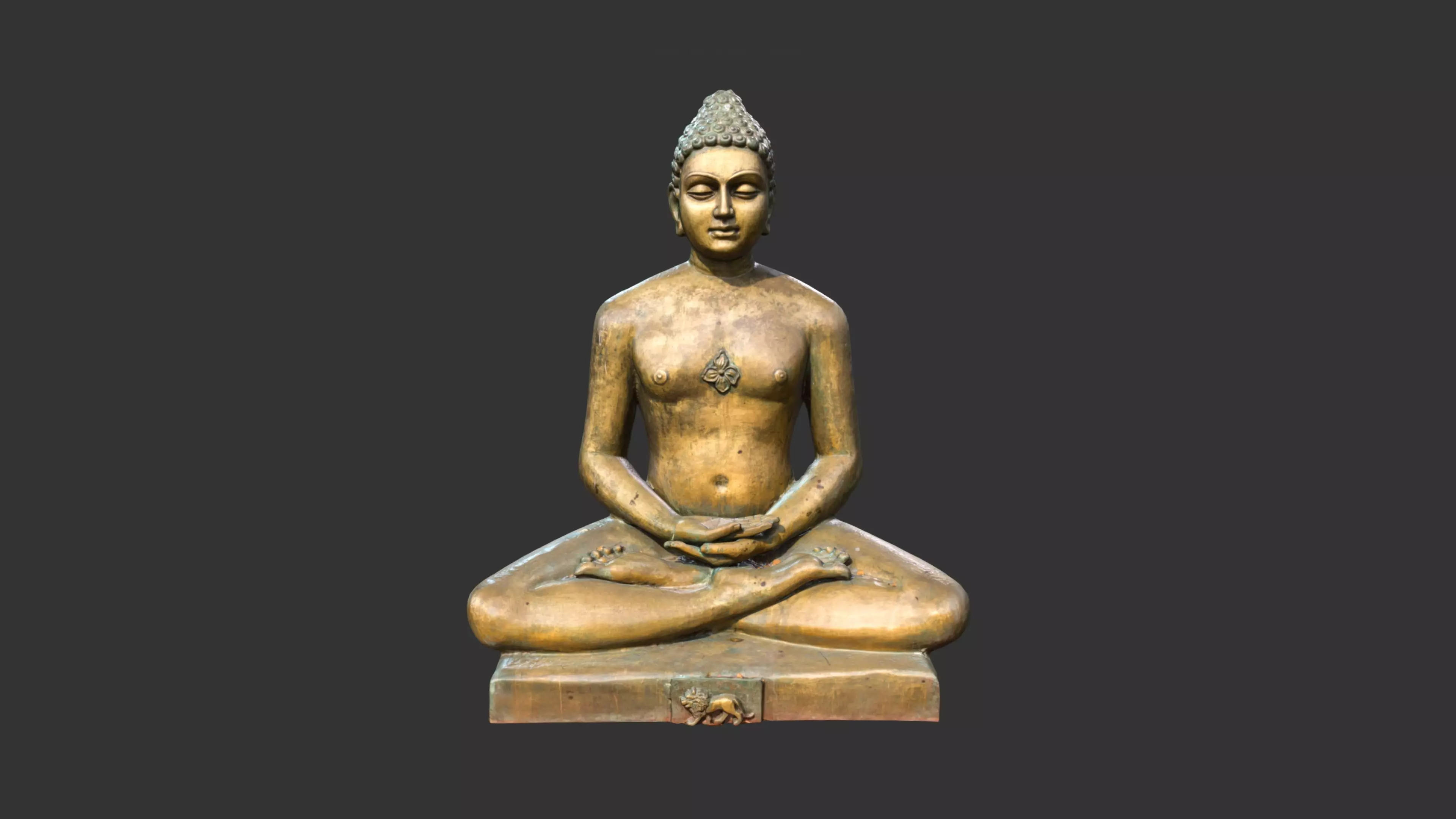 Bhagwan Mahaveer Low-poly 3D model_0