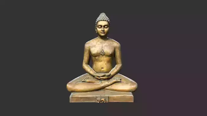 Bhagwan Mahaveer Low-poly 3D model