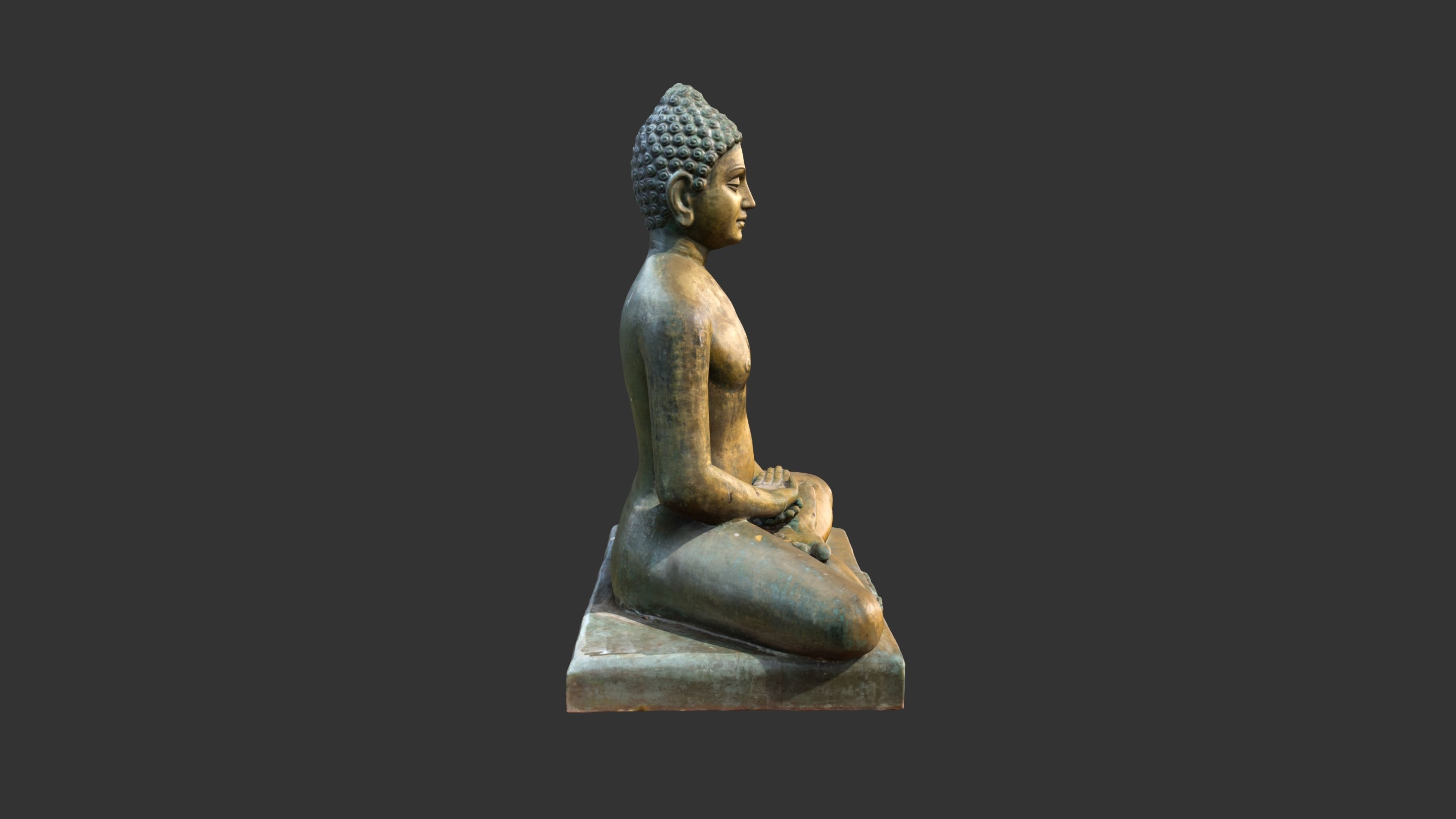 Bhagwan Mahaveer Low-poly 3D model_3