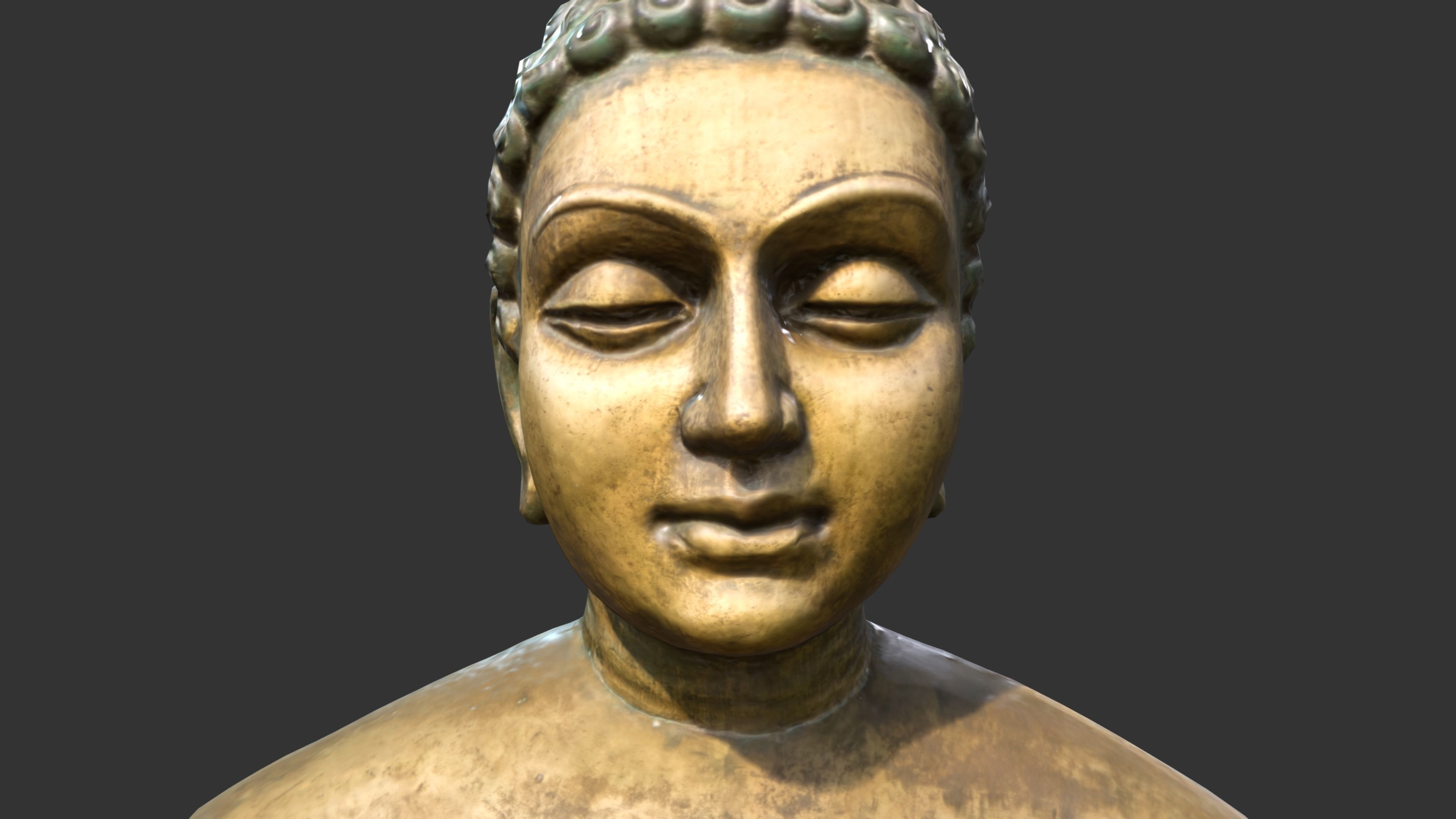 Bhagwan Mahaveer Low-poly 3D model_14