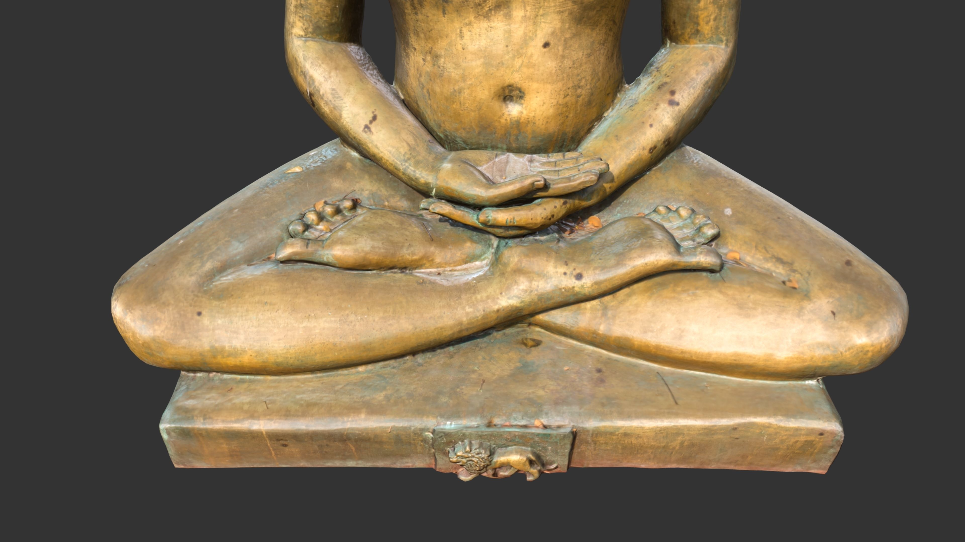 Bhagwan Mahaveer Low-poly 3D model_15