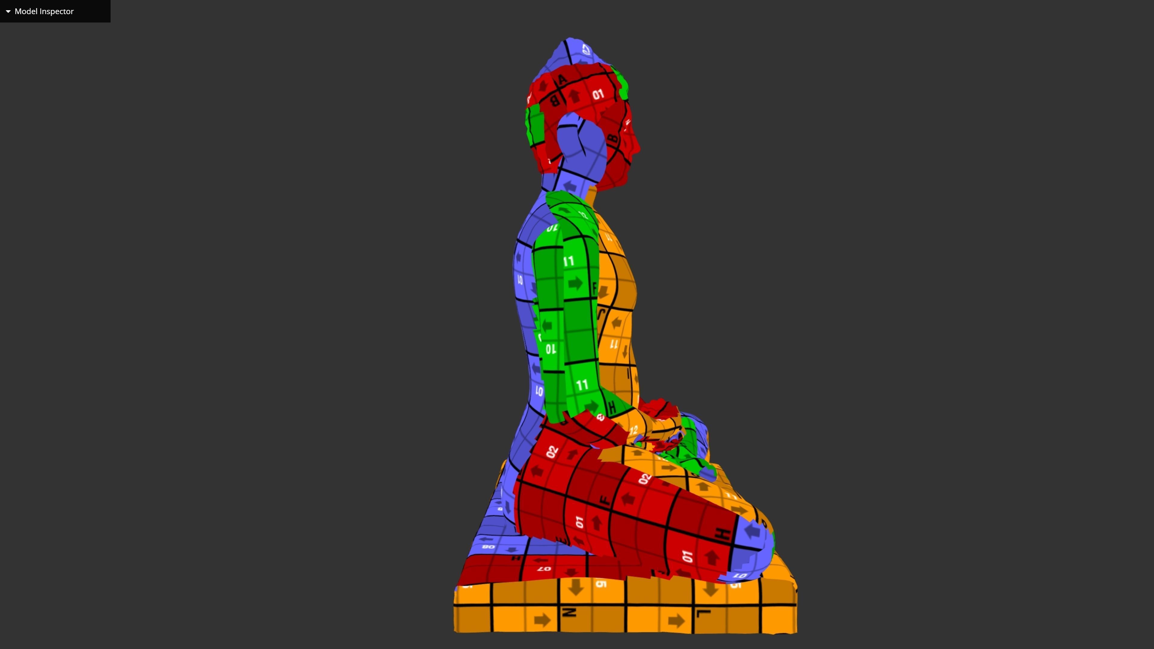 Bhagwan Mahaveer Low-poly 3D model_40