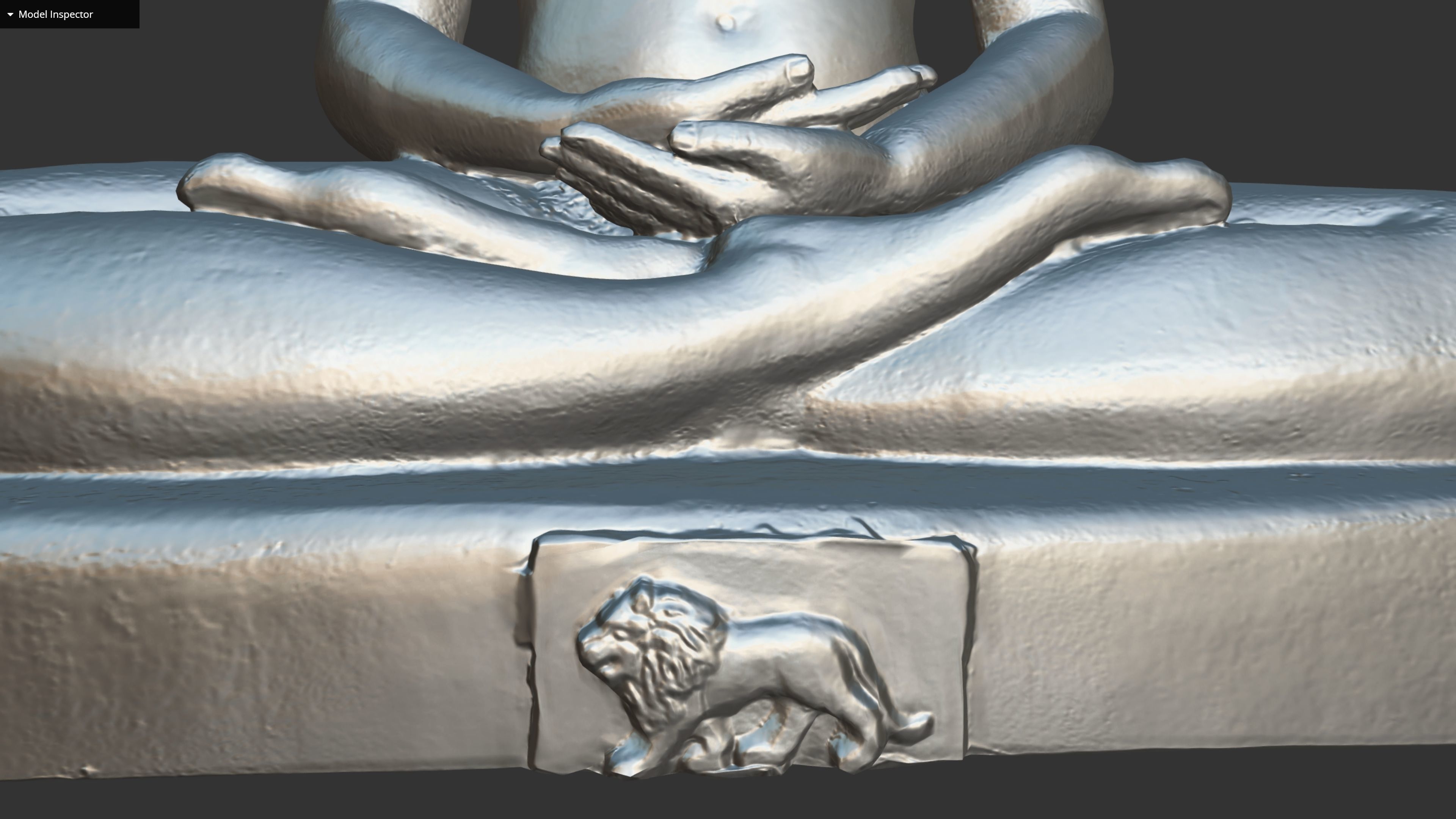 Bhagwan Mahaveer Low-poly 3D model_28