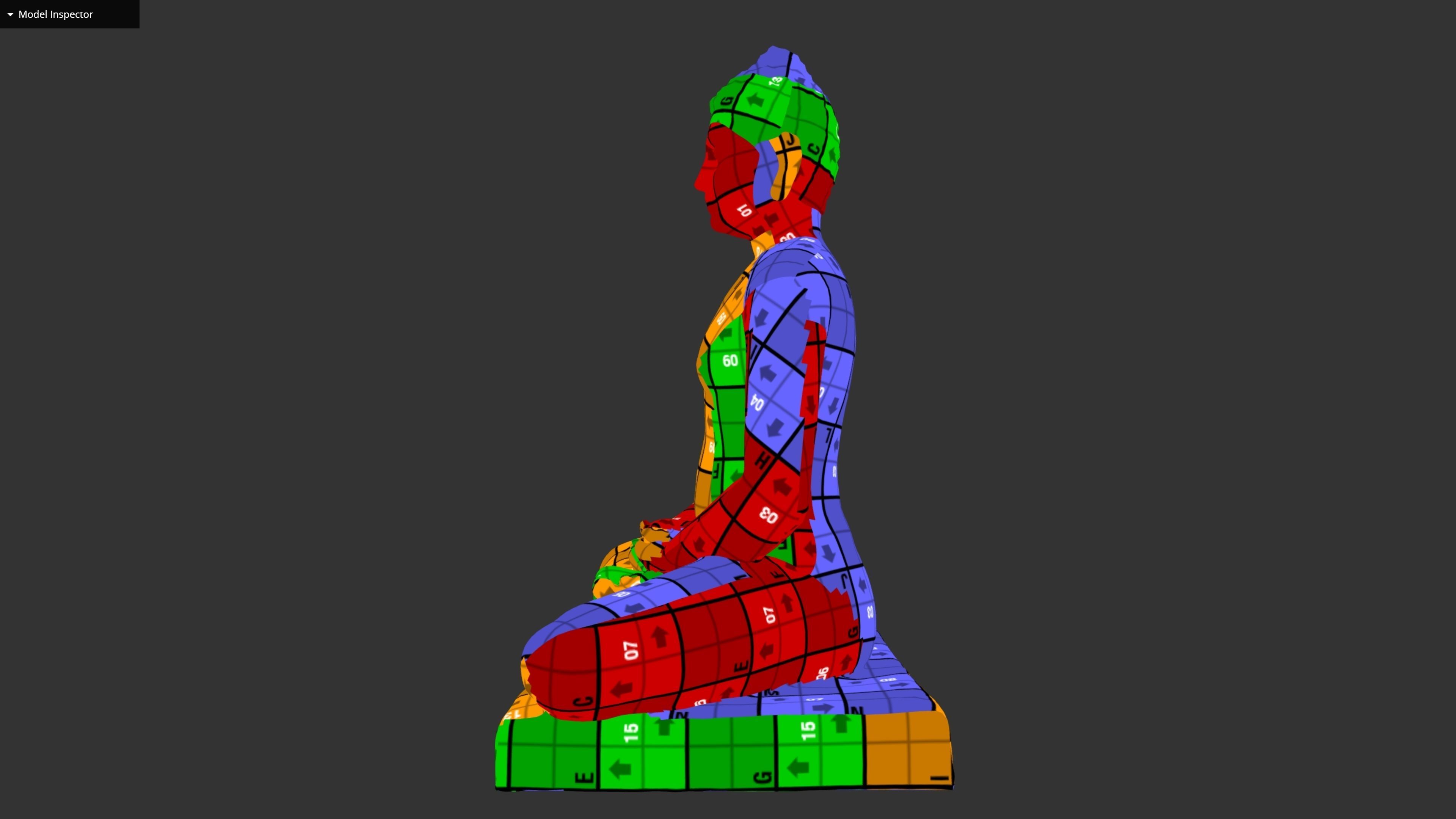 Bhagwan Mahaveer Low-poly 3D model_42
