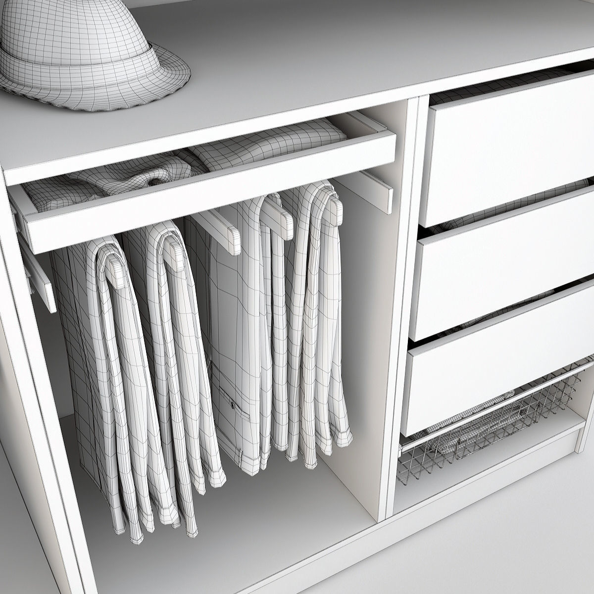 Wardrobe With Things 3D model_6