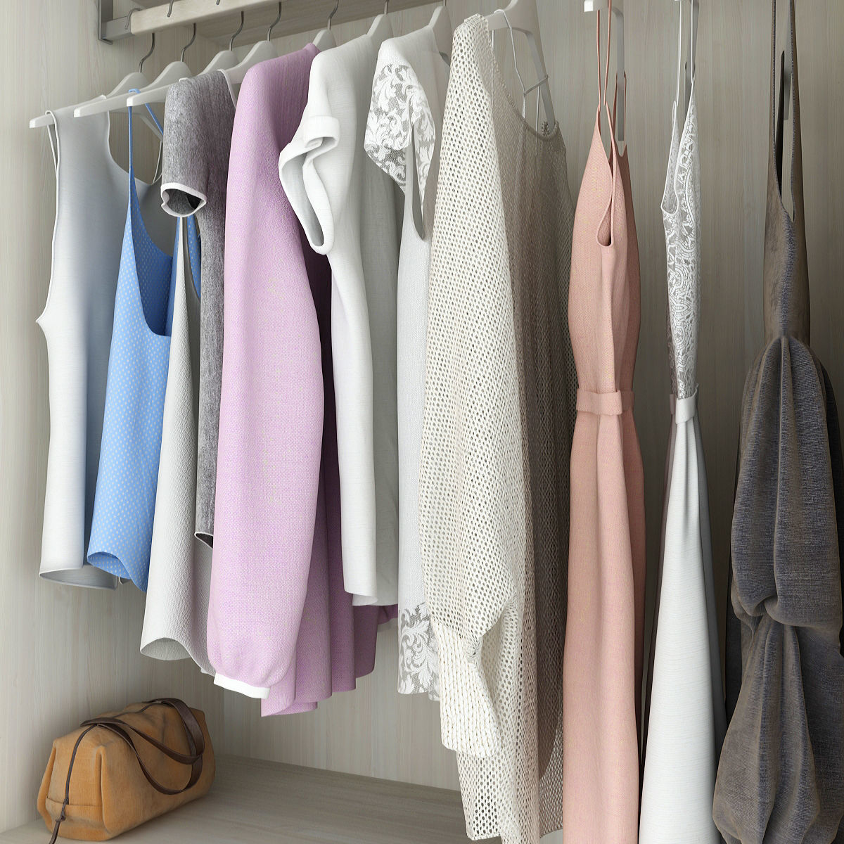 Wardrobe With Things 3D model_16