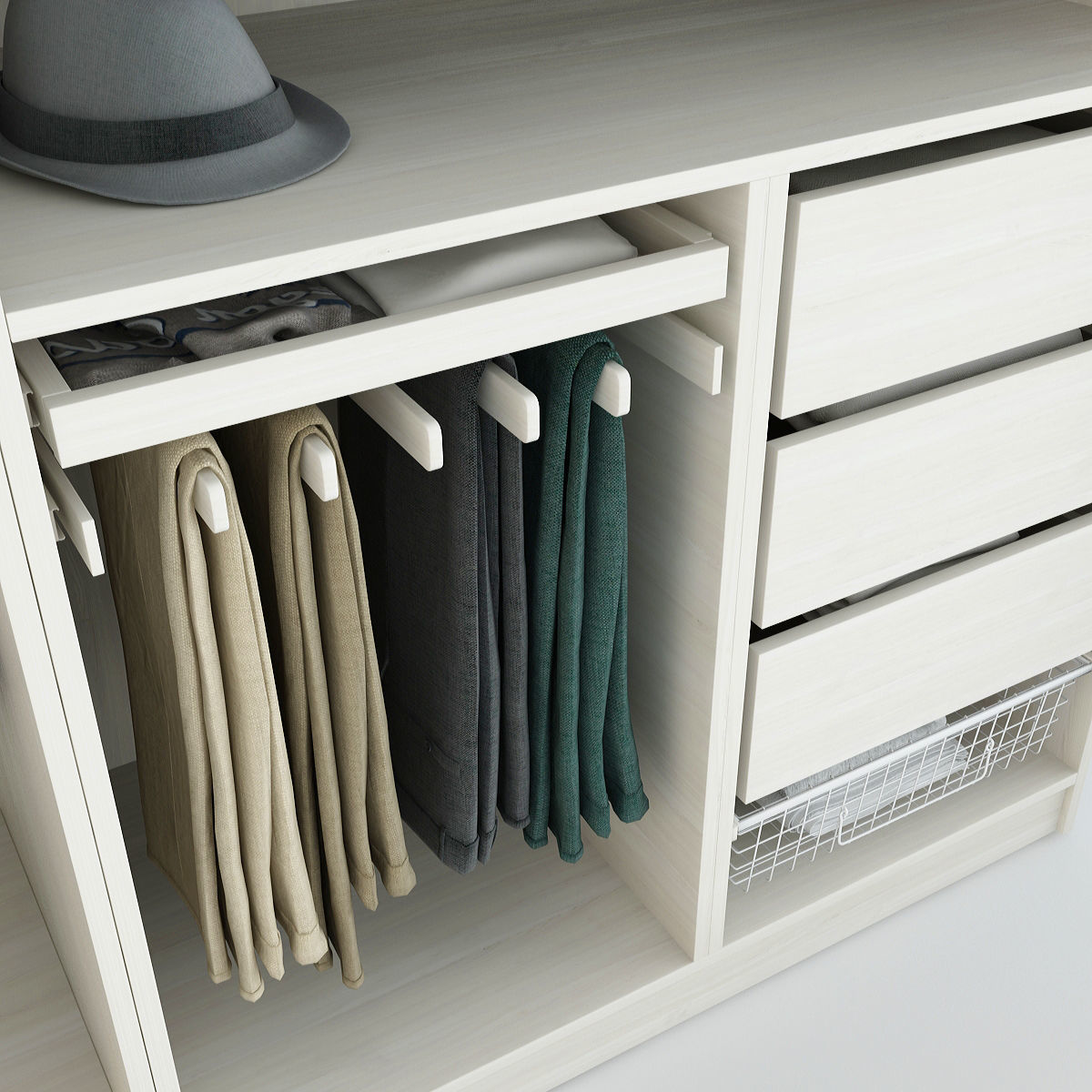 Wardrobe With Things 3D model_5