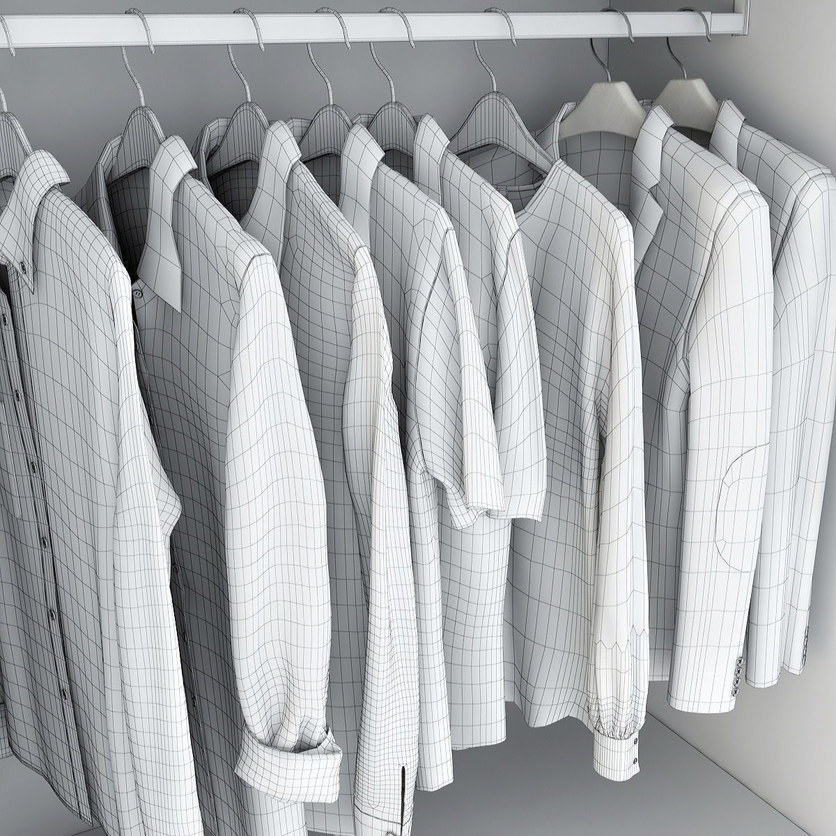 Wardrobe With Things 3D model_25