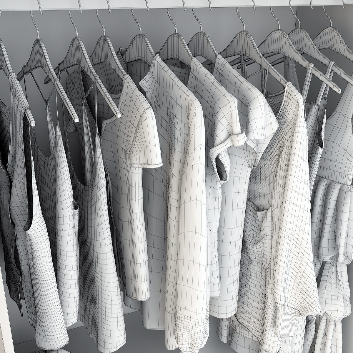 Wardrobe With Things 3D model_23